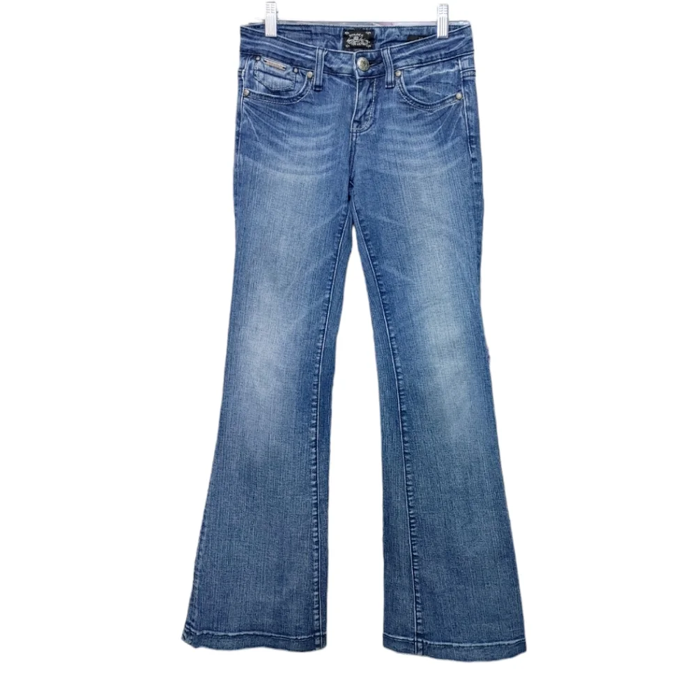 ReRock For Express Flared Mid Rise Medium Wash Blue Jeans Women's Size 26 / 2